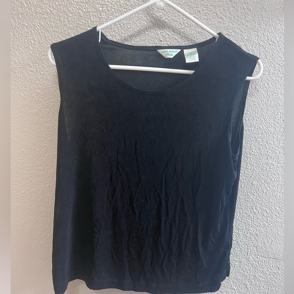 Laura Ashley Black Sleeveless Top